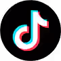 TikTok app logo with musical note icon in black, white, cyan, and red colors.